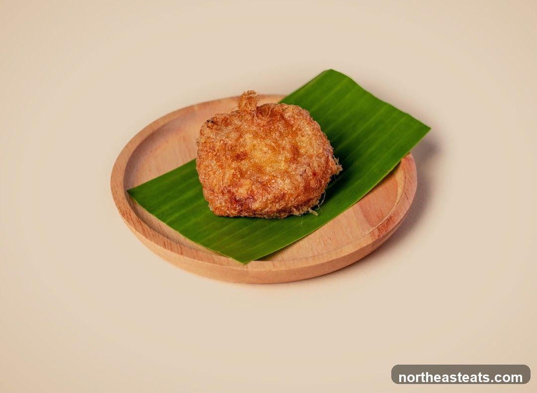 Fried Food Item on Banana Leaf