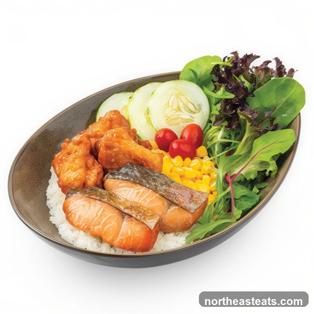 Salmon and Chicken Bowl