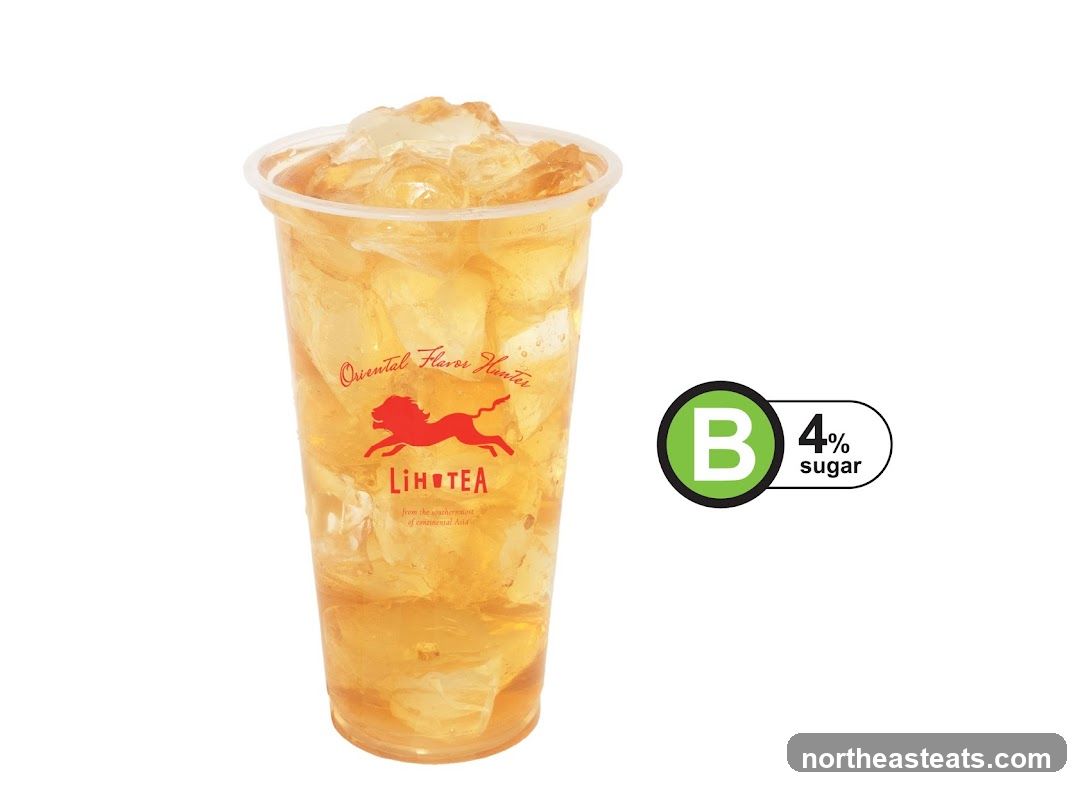 Iced Tea with Sugar Content Label