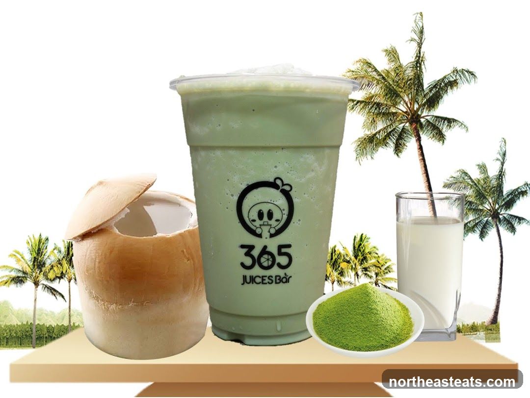 Matcha Drink with Coconut and Milk