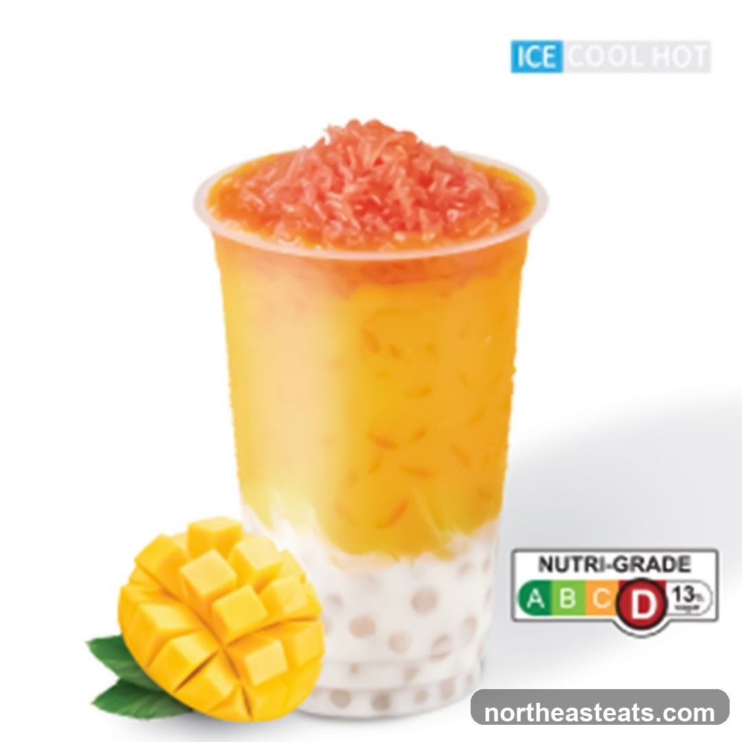 Mango Drink with Tapioca Pearls