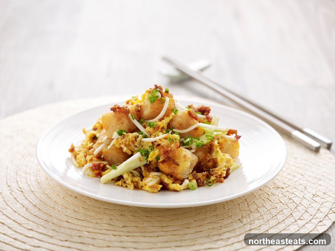 Fried Turnip Cake with Scrambled Eggs