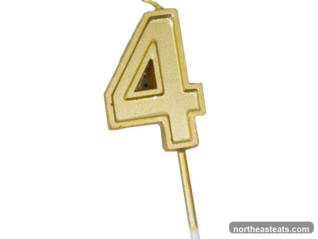 Number 4 Candle
