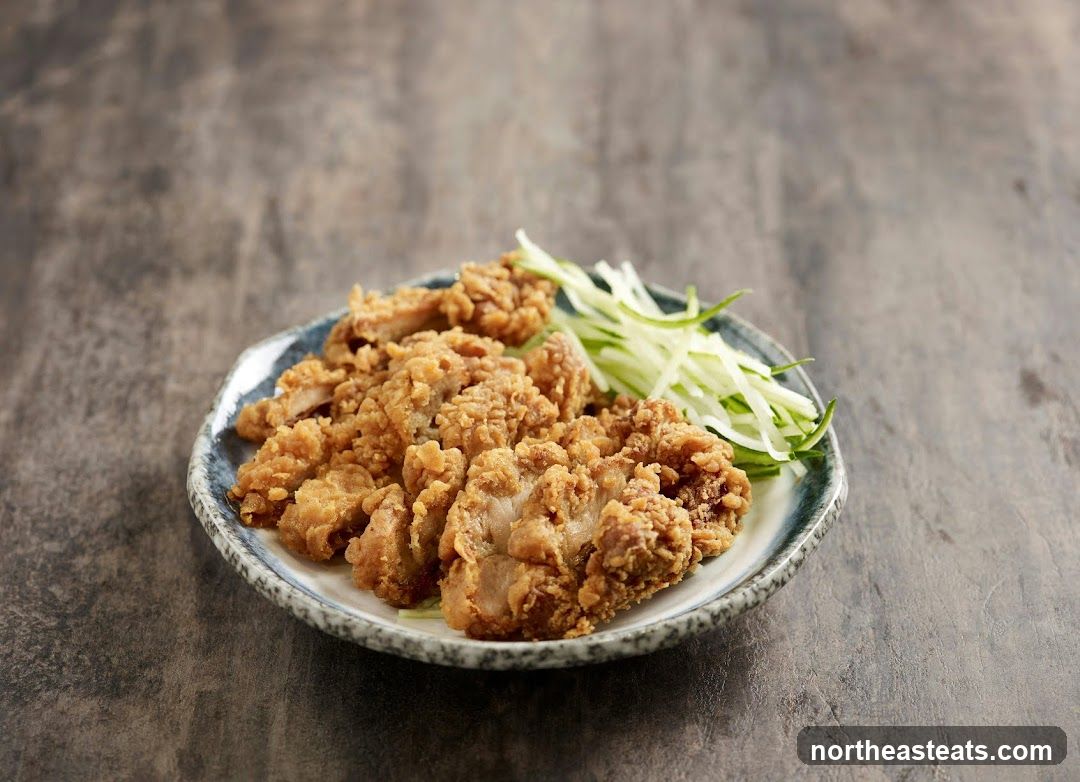 Fried Chicken with Cucumber Salad