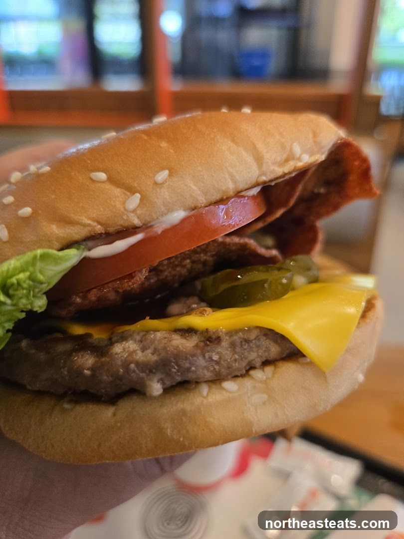 Burger with Bacon and Jalapenos