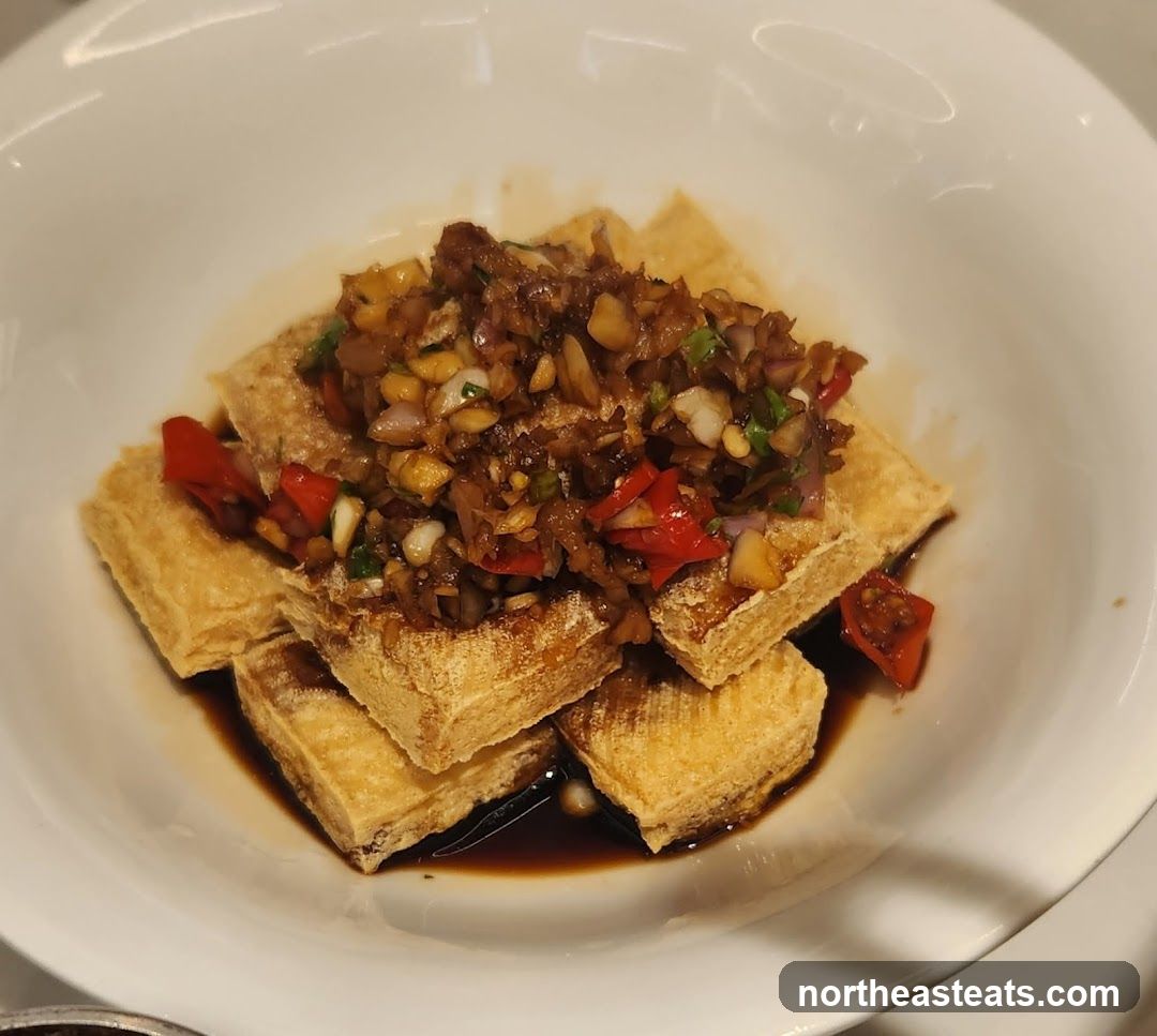 Fried Tofu with Toppings