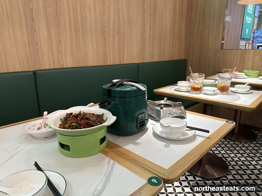 Restaurant Dining Table with Food