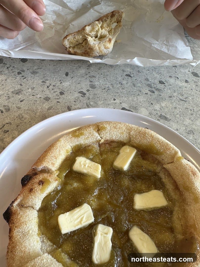 Pizza with butter