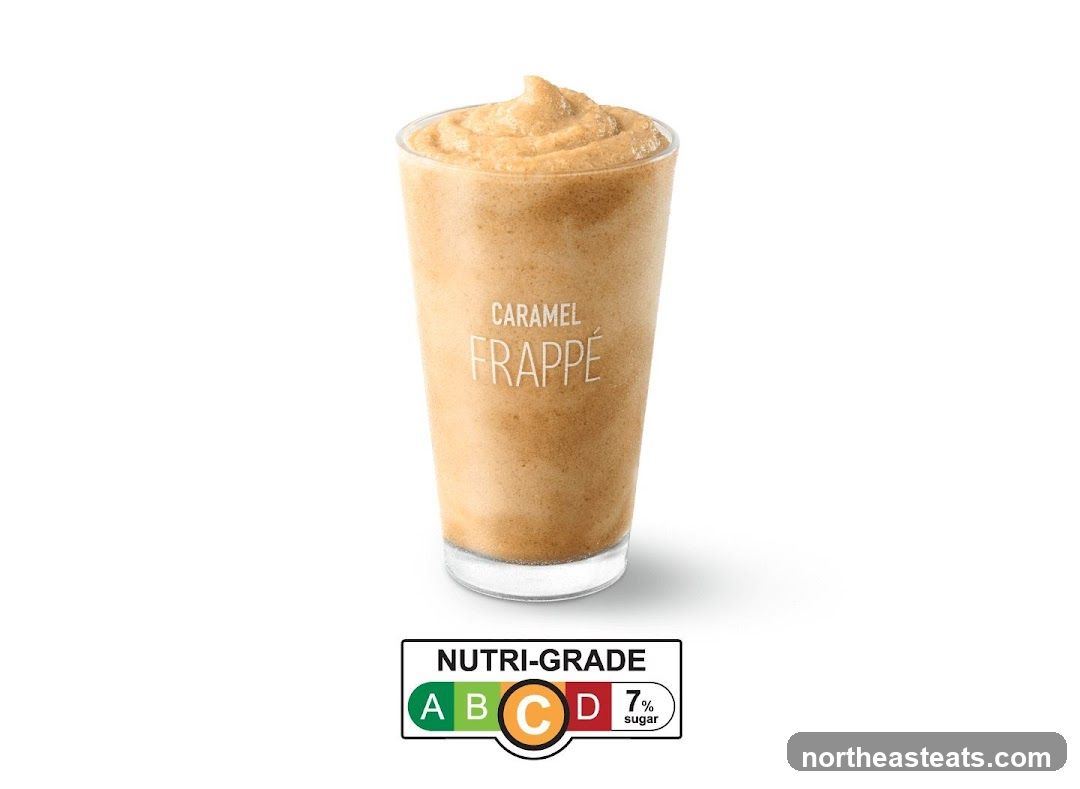 Caramel Frappé with Nutri-Grade Label