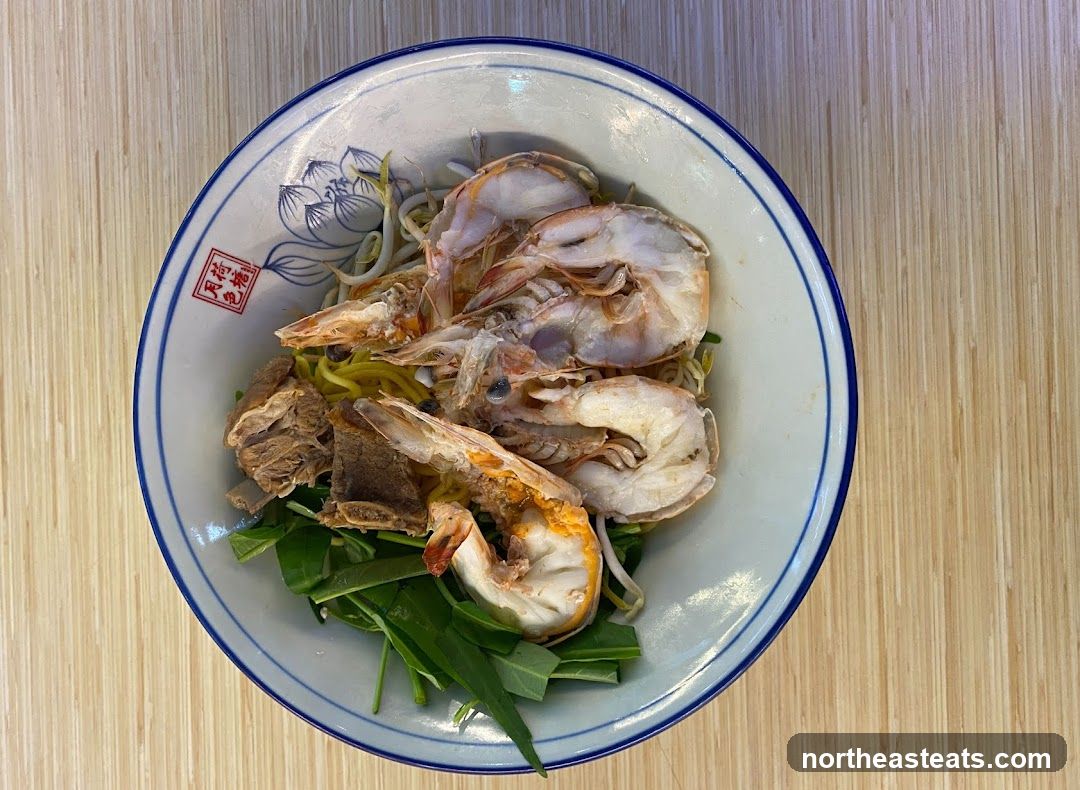 Shrimp and Pork Rib Noodle Soup