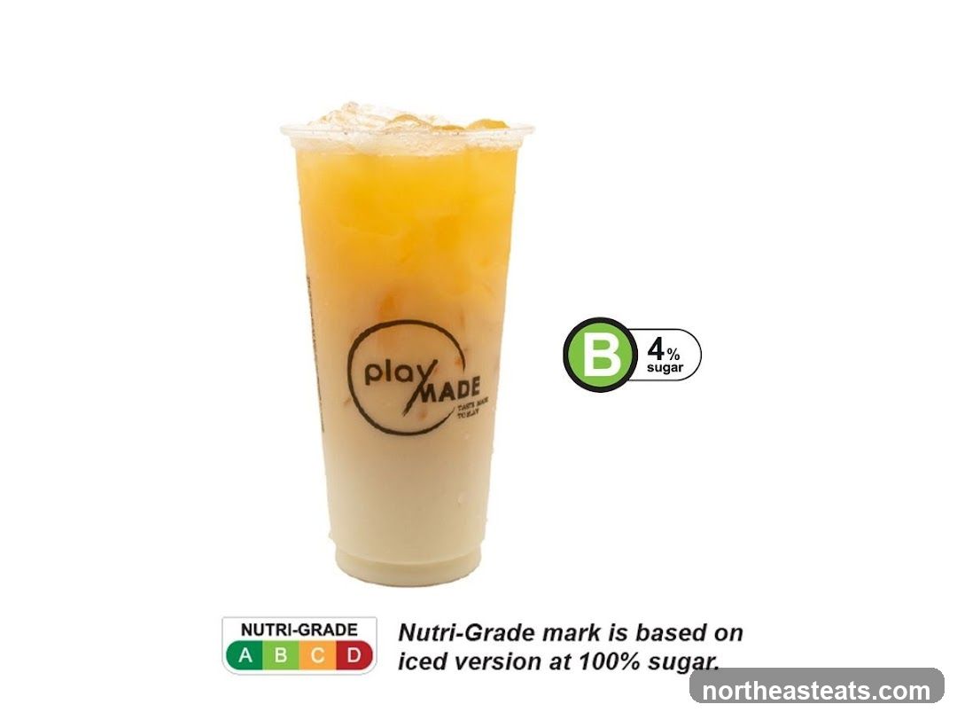 Drink with Nutri-Grade information