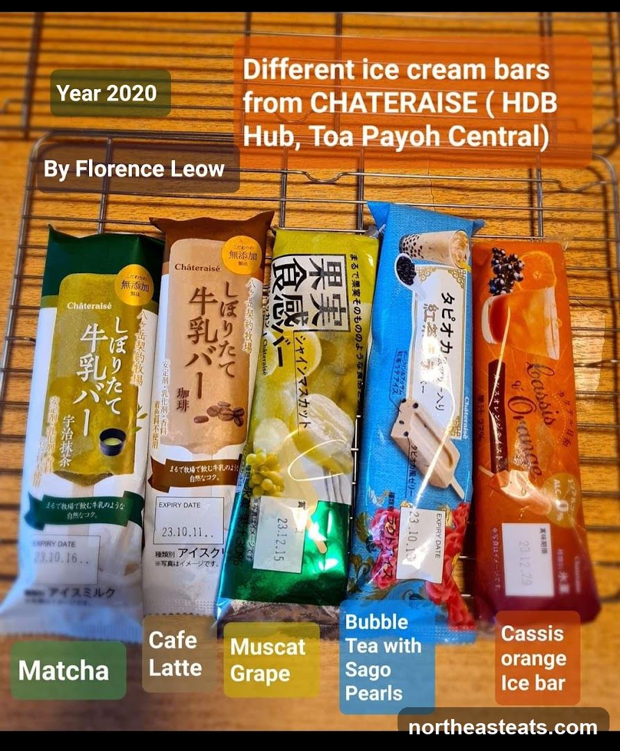 Different ice cream bars from CHATERAISE