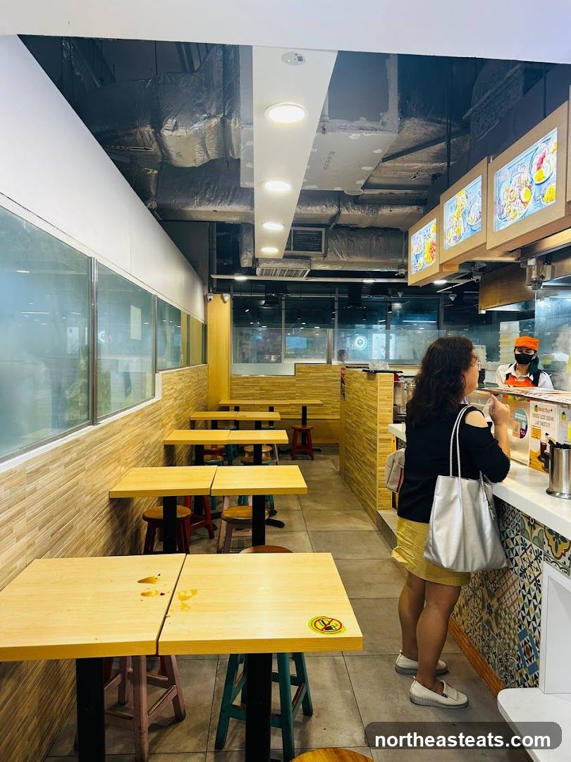 Restaurant Interior with Seating and Counter