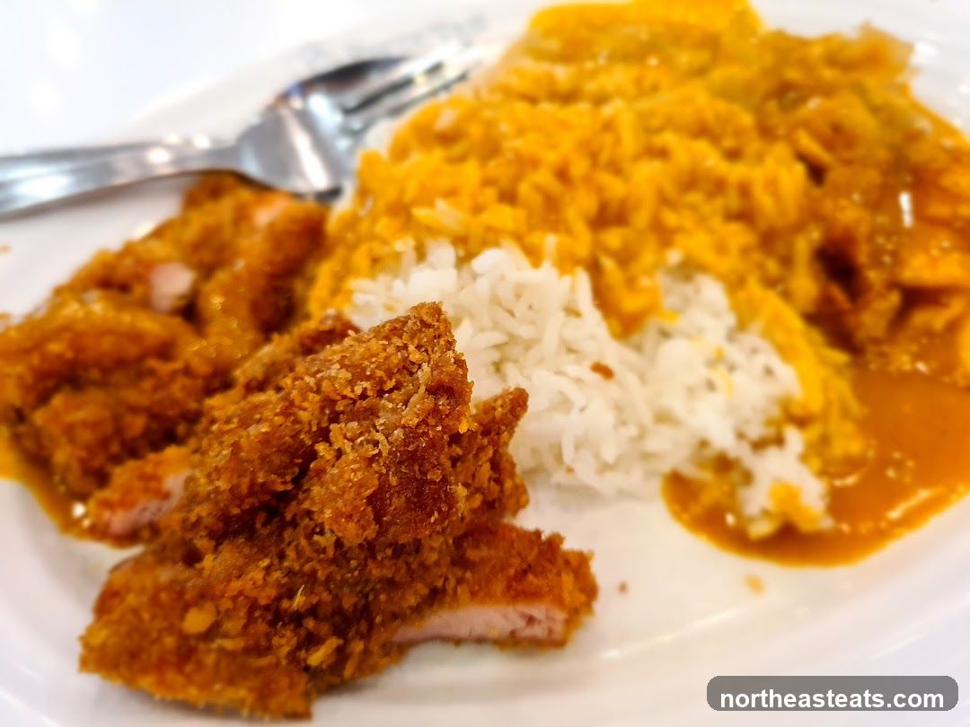 Fried Pork Cutlet with Rice and Curry