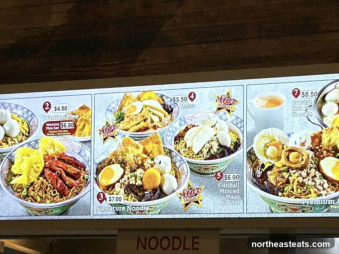 Noodle Menu