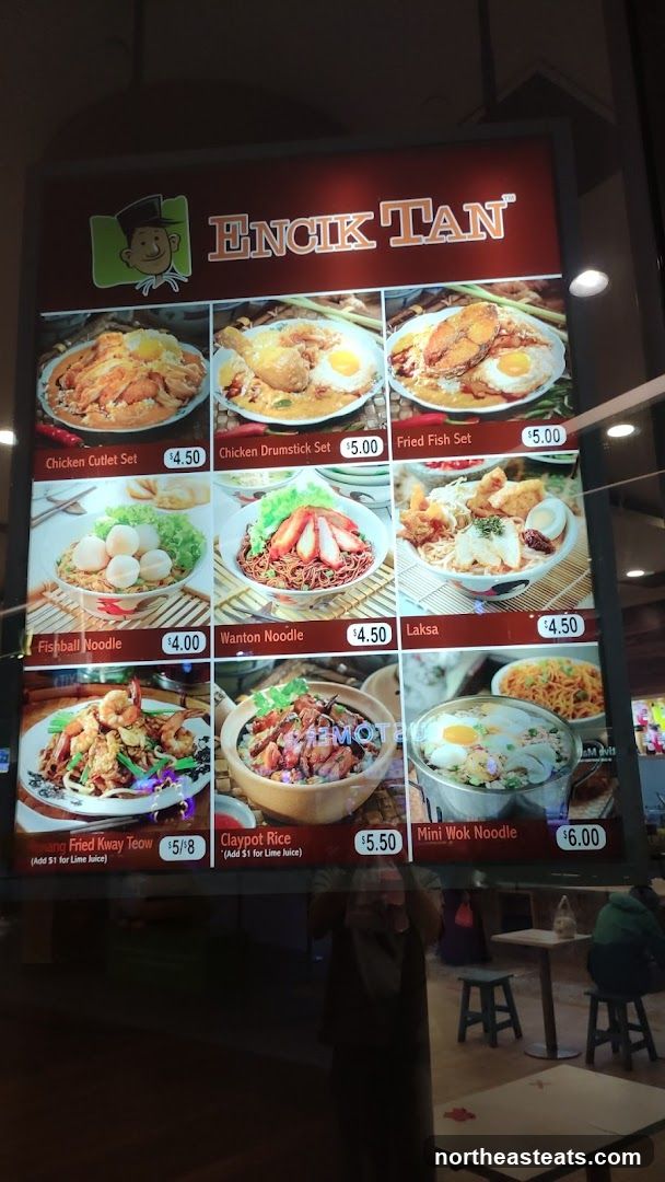 ENCIK TAN Menu