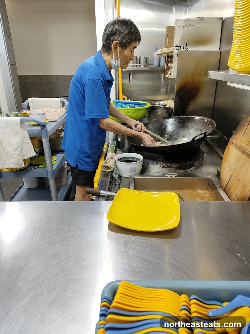 Cook preparing food