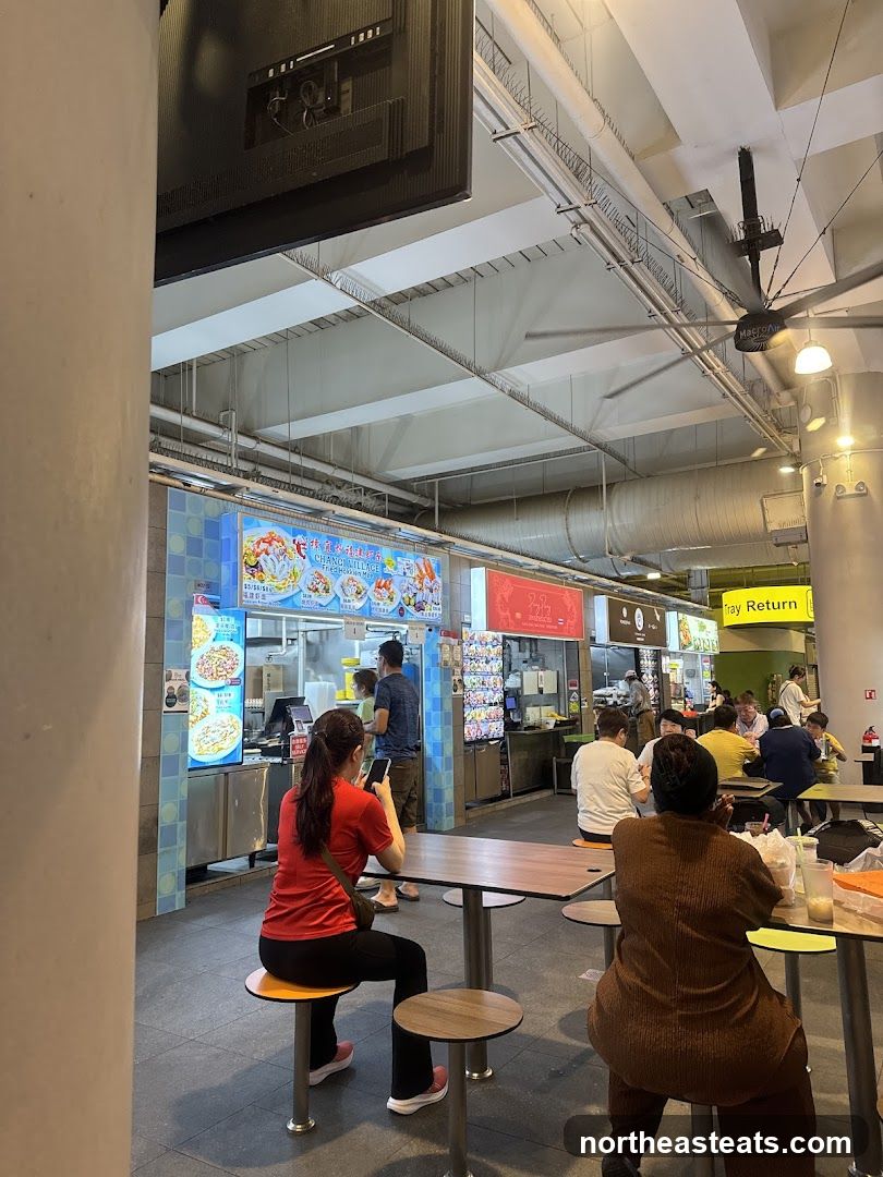 Food court with diners