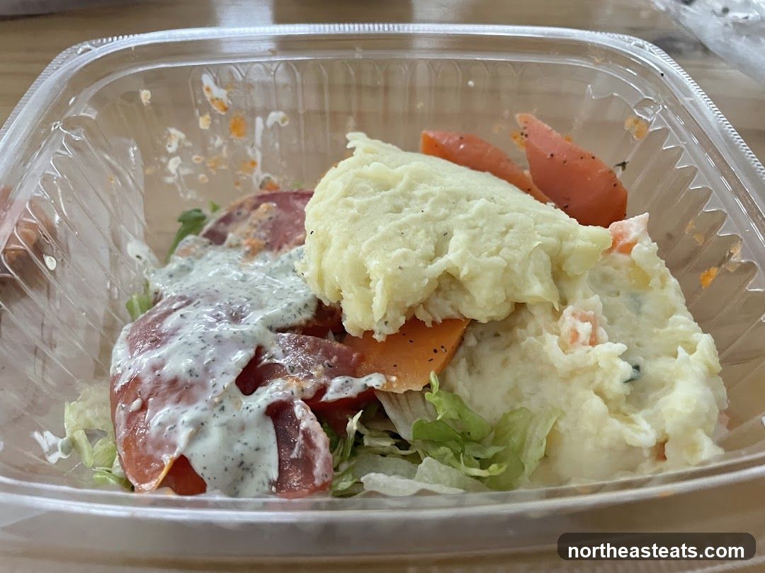 Salad with Mashed Potatoes
