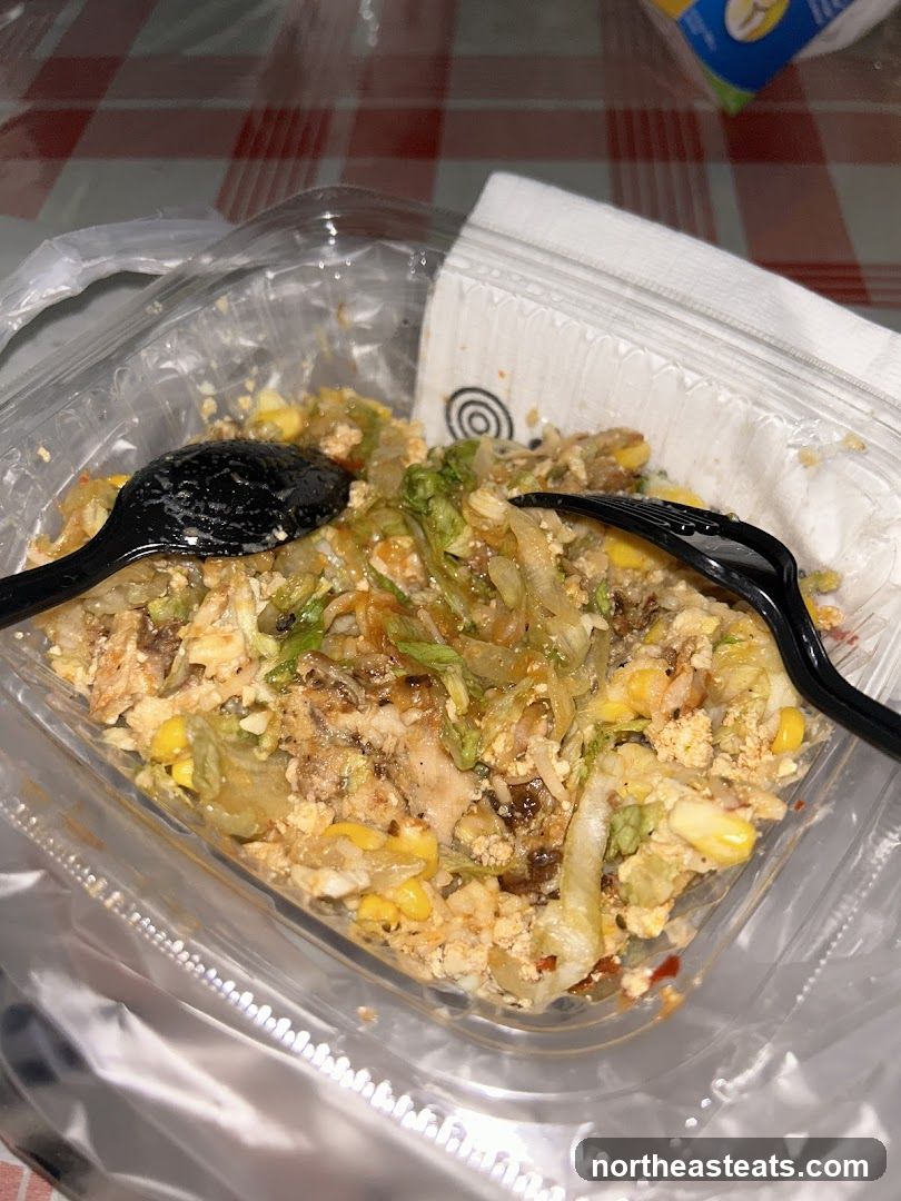 Takeout Bowl with Chicken and Vegetables