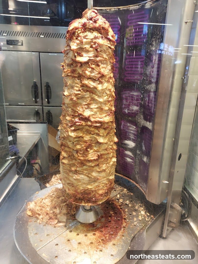Shawarma Meat on a Vertical Rotisserie