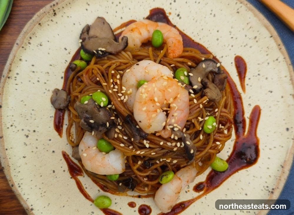 Shrimp and Mushroom Noodles
