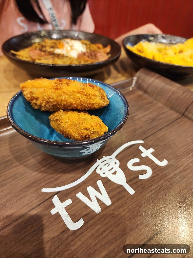 Fried food and pasta