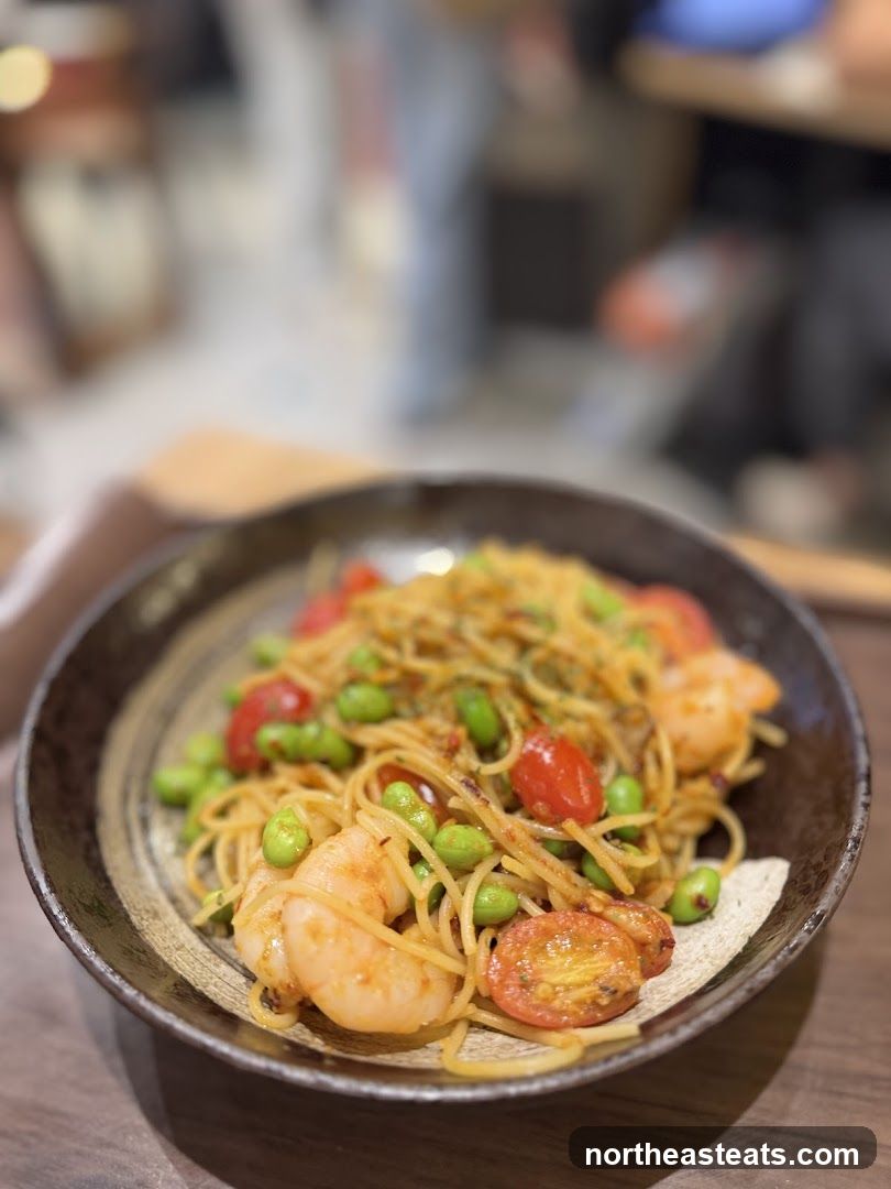 Shrimp and Edamame Pasta