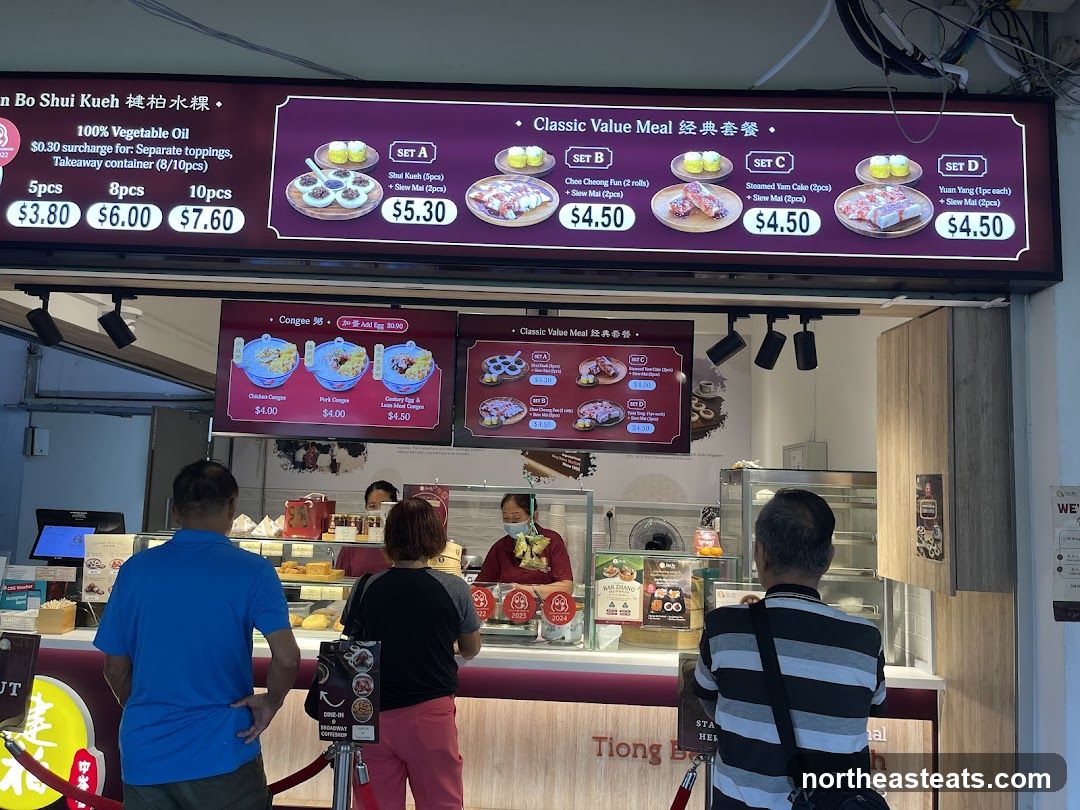 Food stall with menu