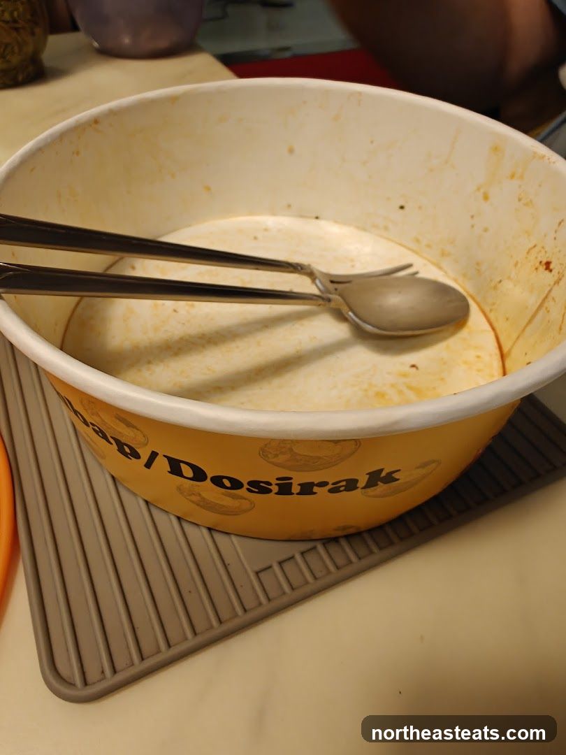 Empty Food Container with Utensils