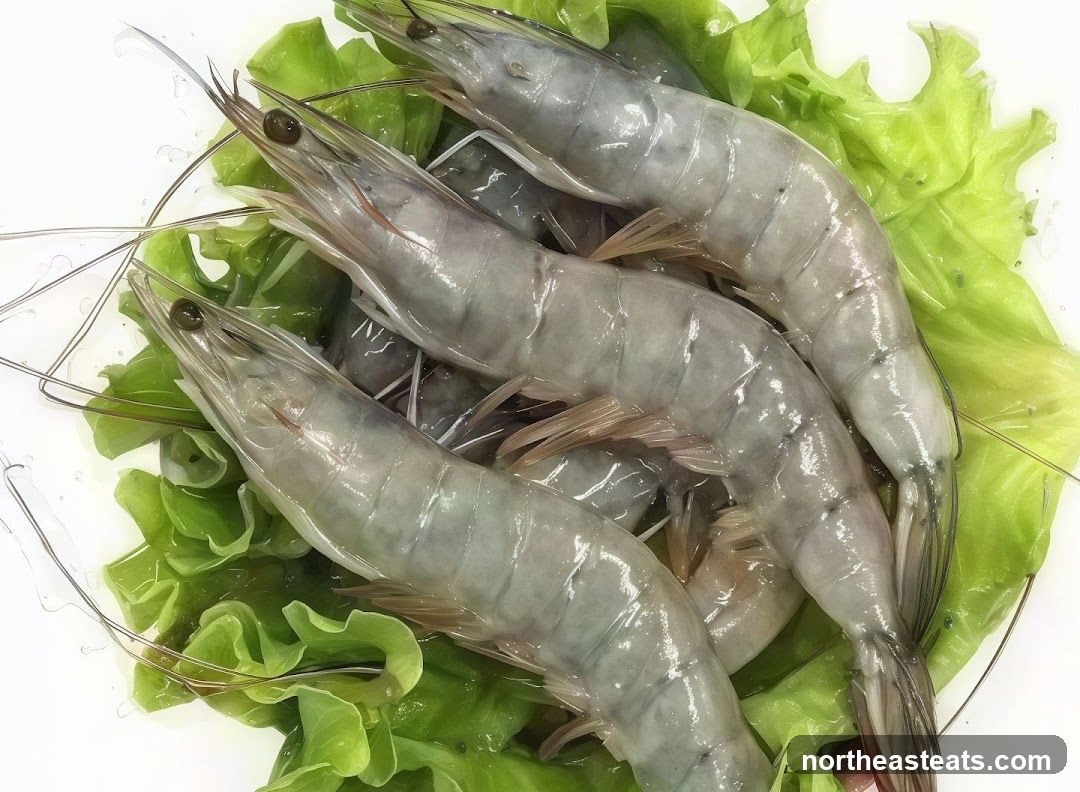 Fresh Shrimp on Lettuce