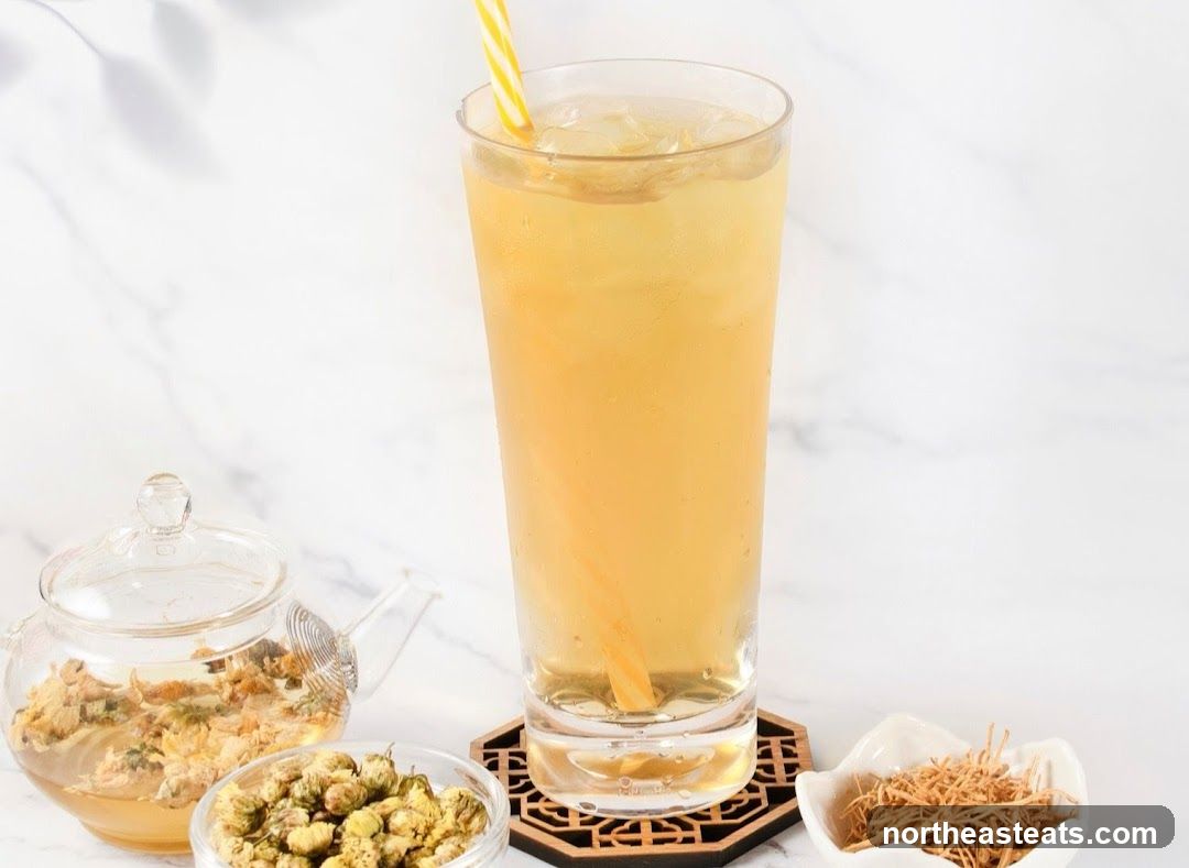Chrysanthemum Tea with Ingredients