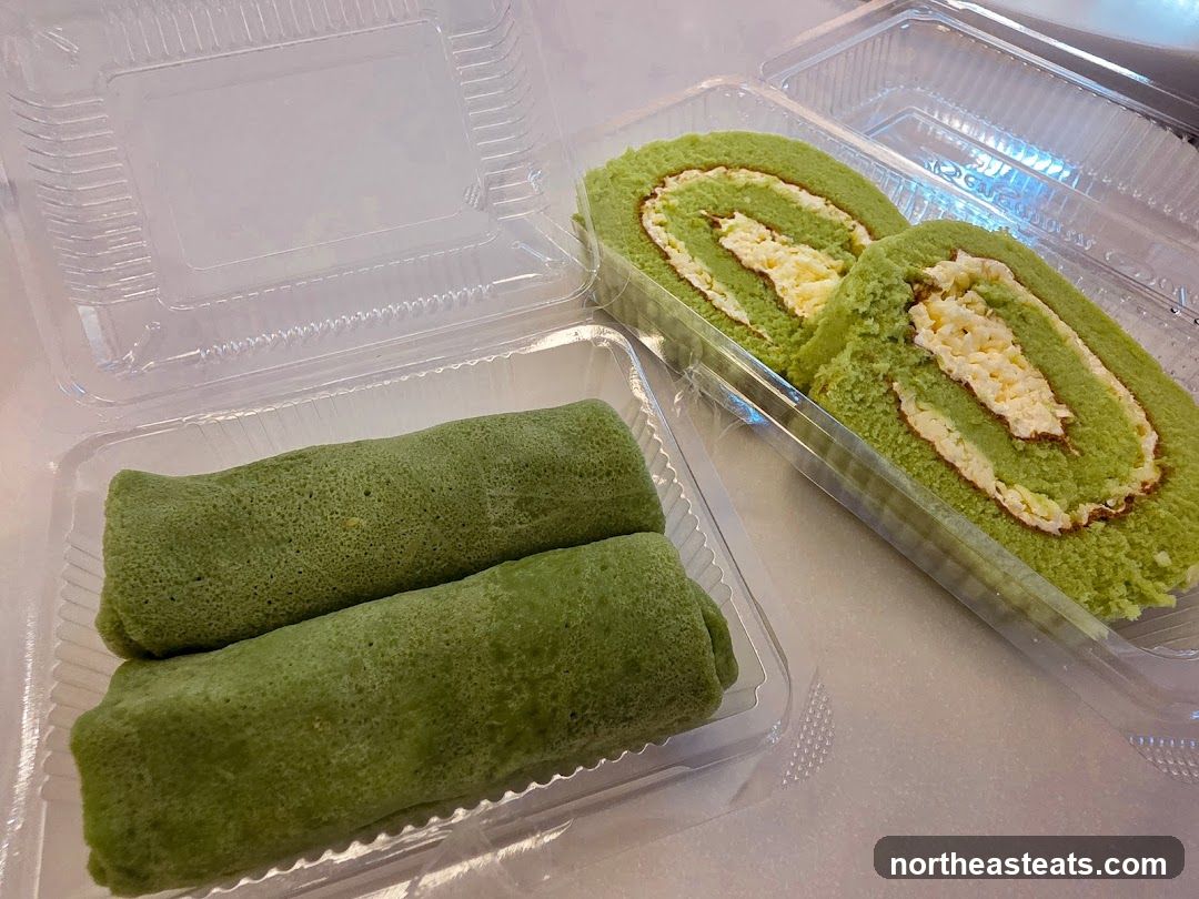 Green Swiss Rolls