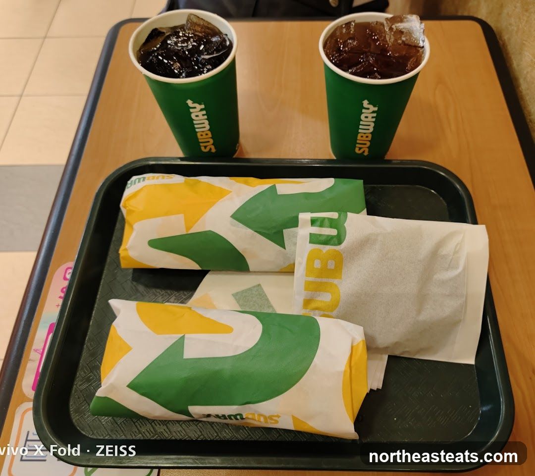 Subway Sandwiches and Drinks