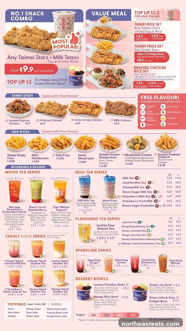 Taimei Menu