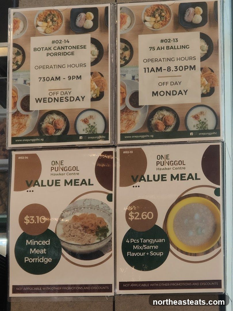 One Punggol Hawker Centre Menu
