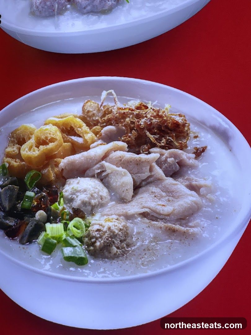 Congee with toppings