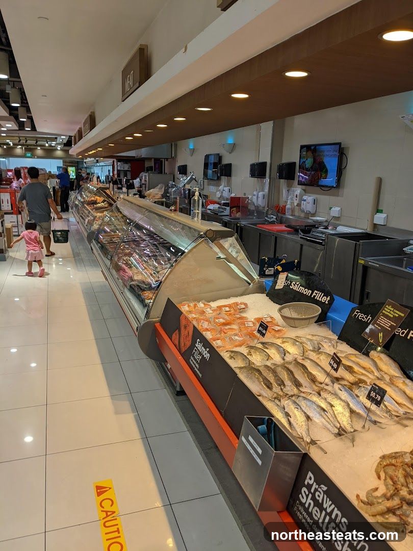 Seafood Display in a Supermarket