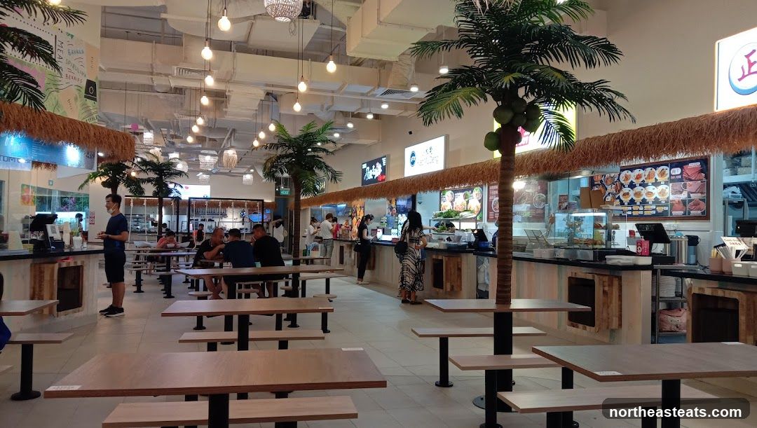 Food court with tropical theme