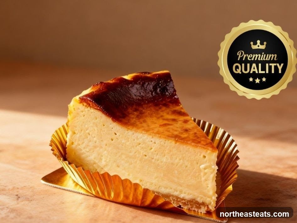 Slice of Burnt Basque Cheesecake
