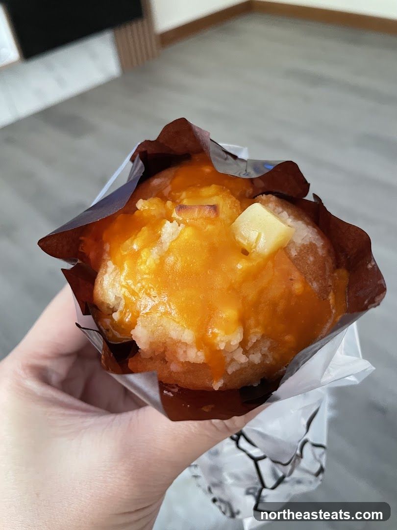 Sweet pastry with orange glaze