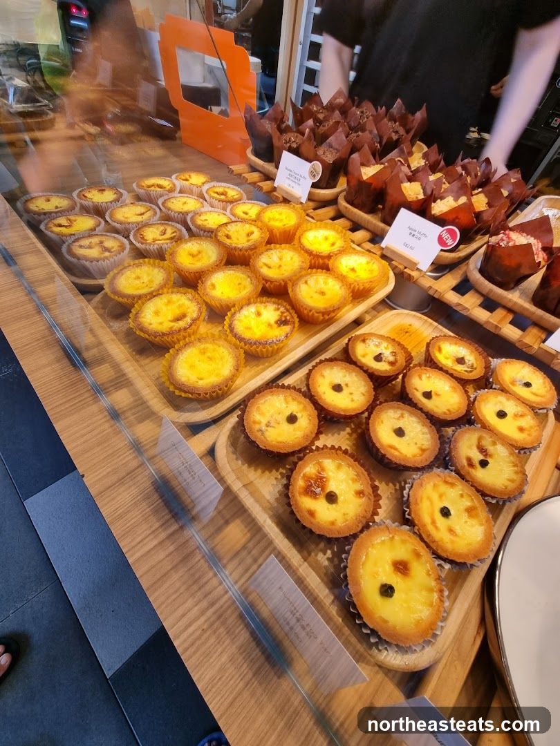 Pastries in a Display Case