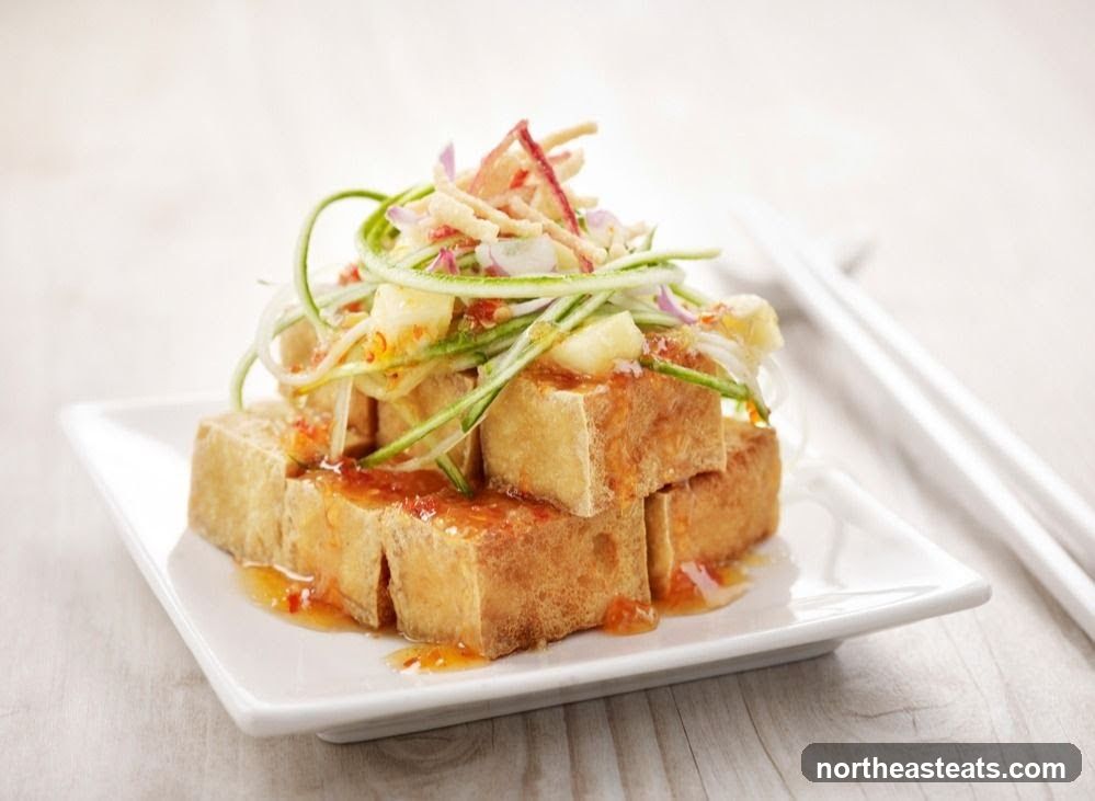 Fried Tofu with Toppings