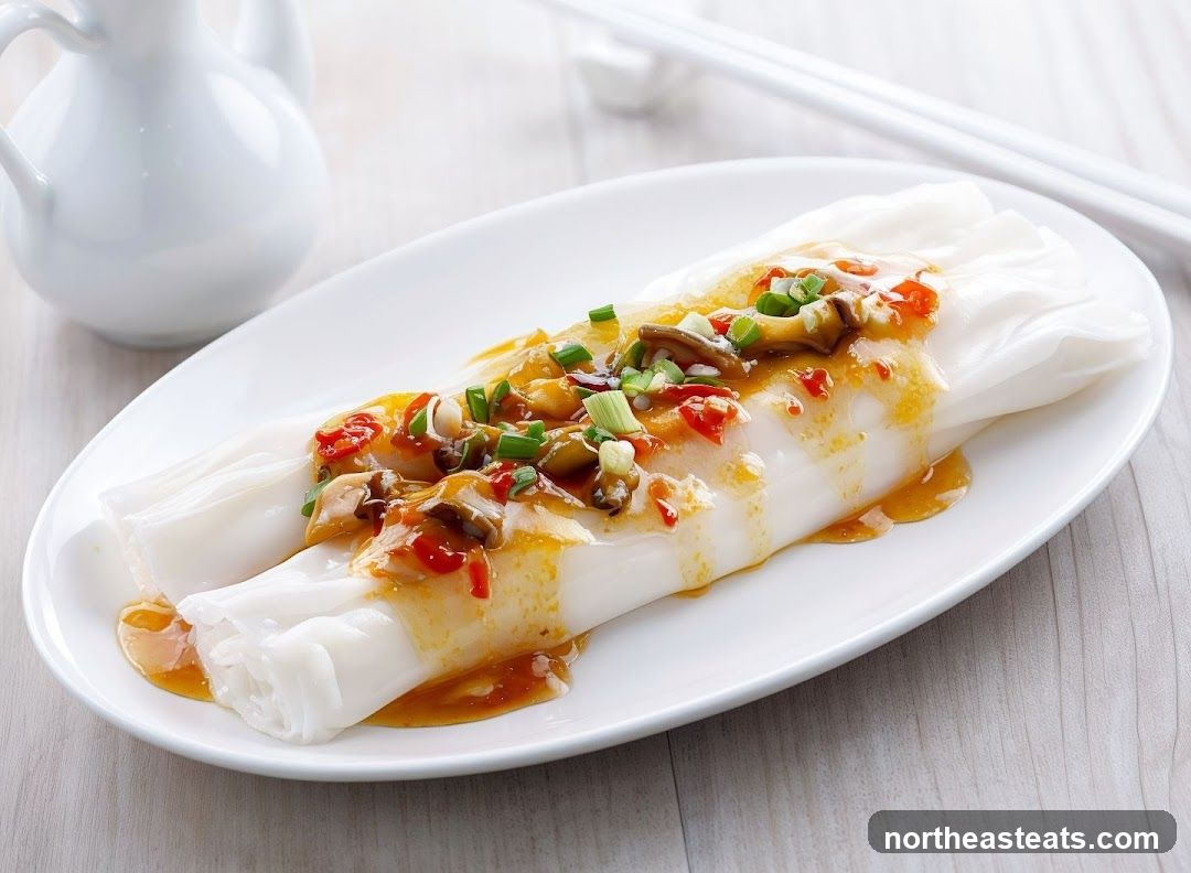 Steamed Rice Rolls with Toppings