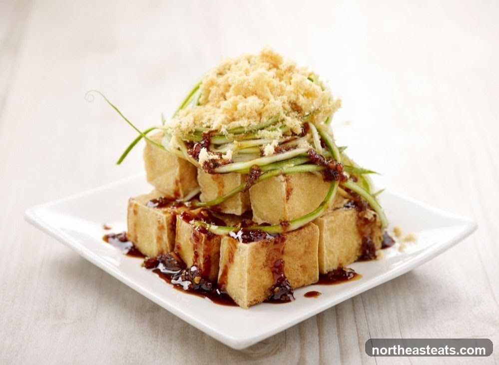 Fried Tofu with Toppings