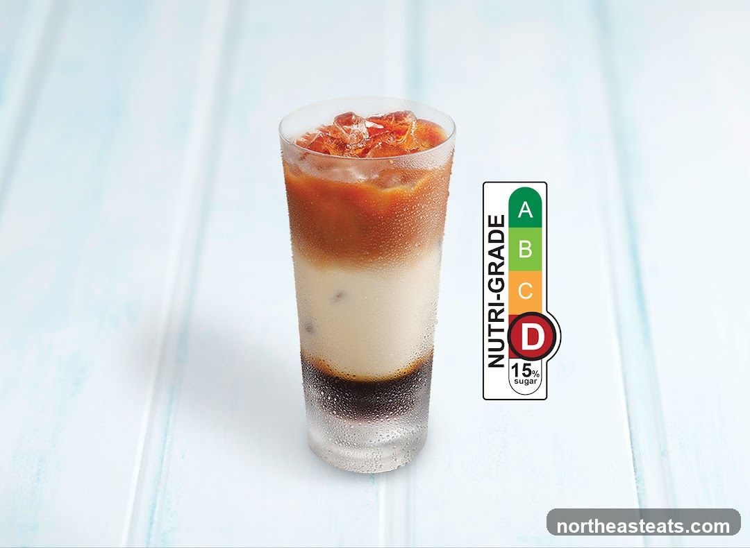 Iced Coffee with Nutri-Grade Label
