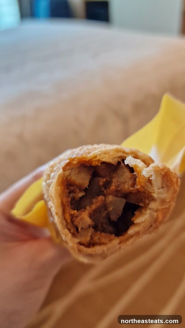 Close-up of a filled pastry
