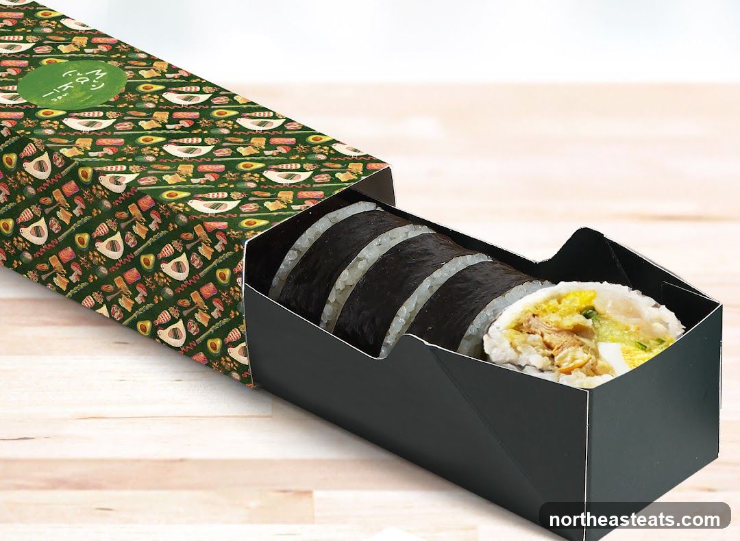 Sushi Rolls in a Decorative Box