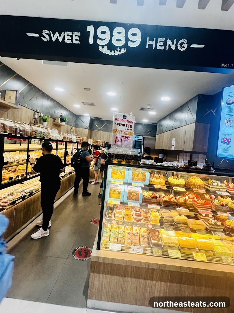 Bakery Interior with Cakes and Pastries