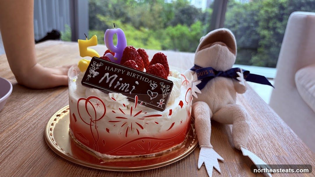 Birthday Cake with Strawberries and Candles